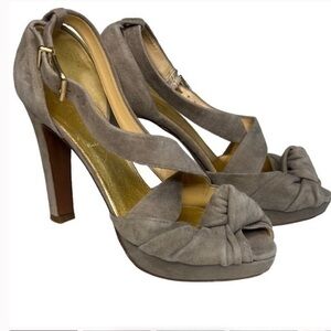 J. Crew Love Me Knot Suede Platform Heels